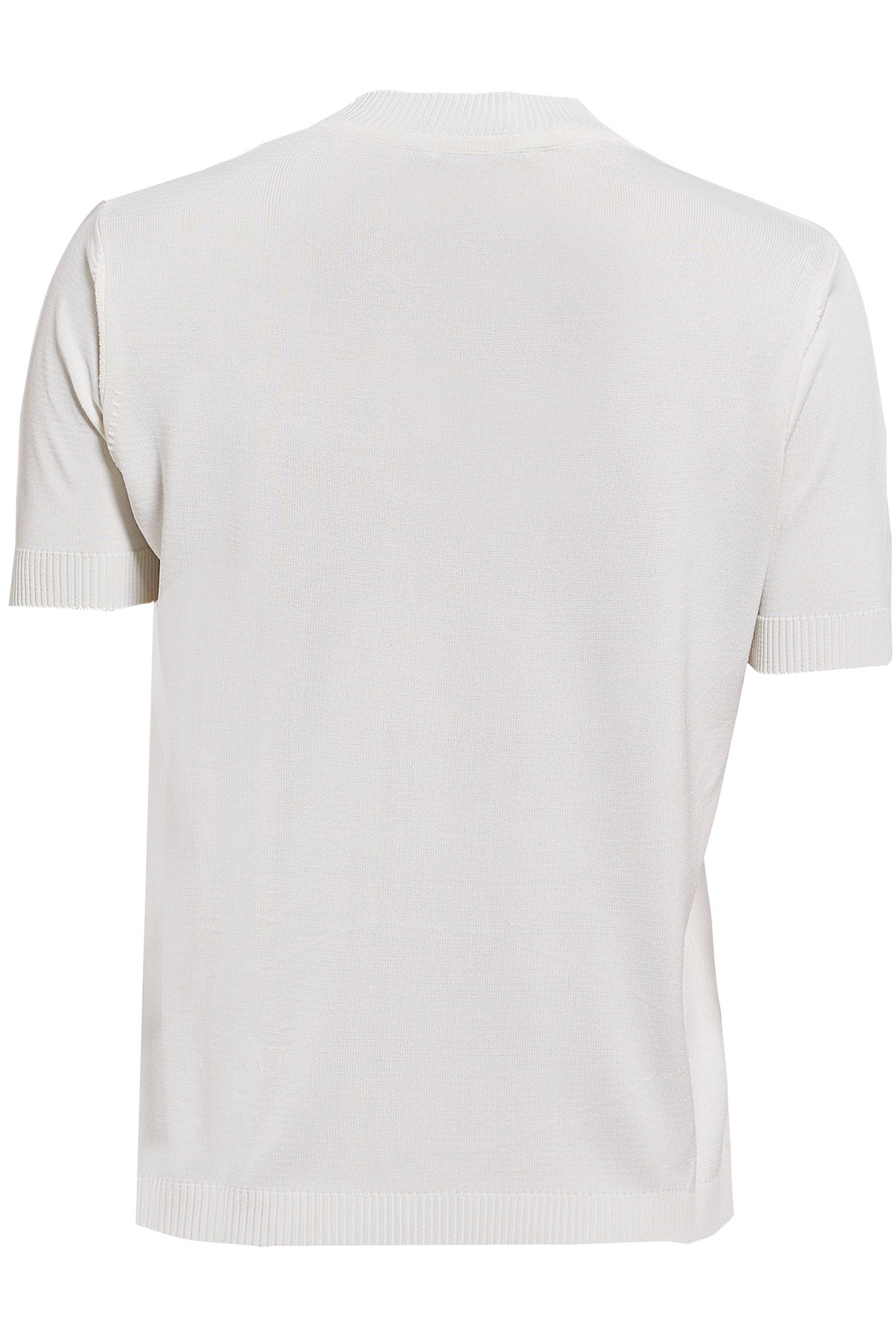 Tesettür giyim BEYAZ KISA KOLLU TRİKO KAZAK 45019