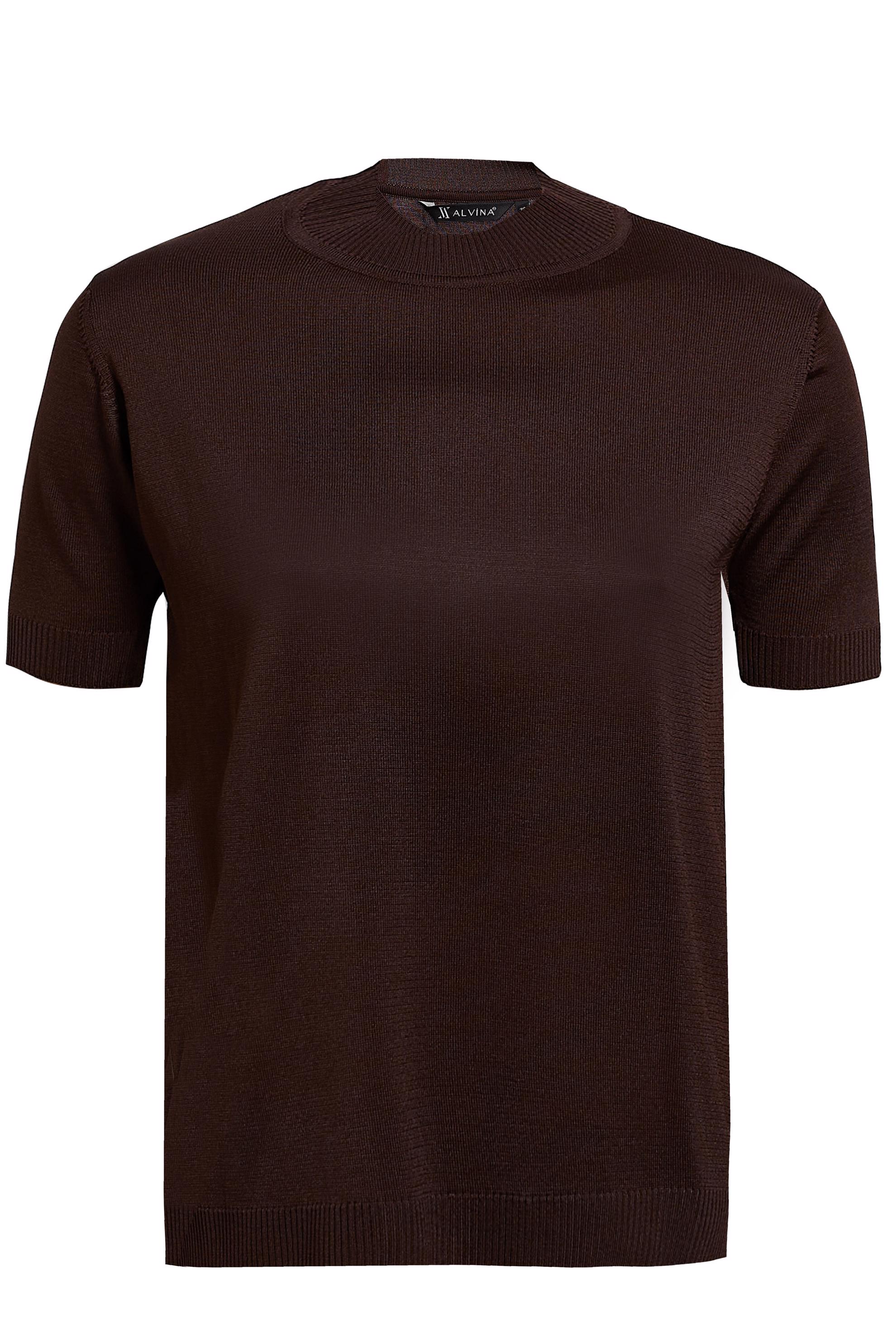 Tesettür giyim KAHVE KISA KOLLU TRİKO KAZAK 45019