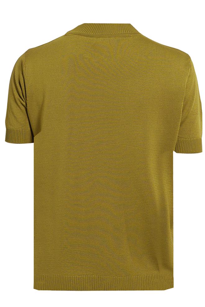 Vêtements hijab VERT PULL EN MAILLE À MANCHES COURTES 45019 - ALVİNA