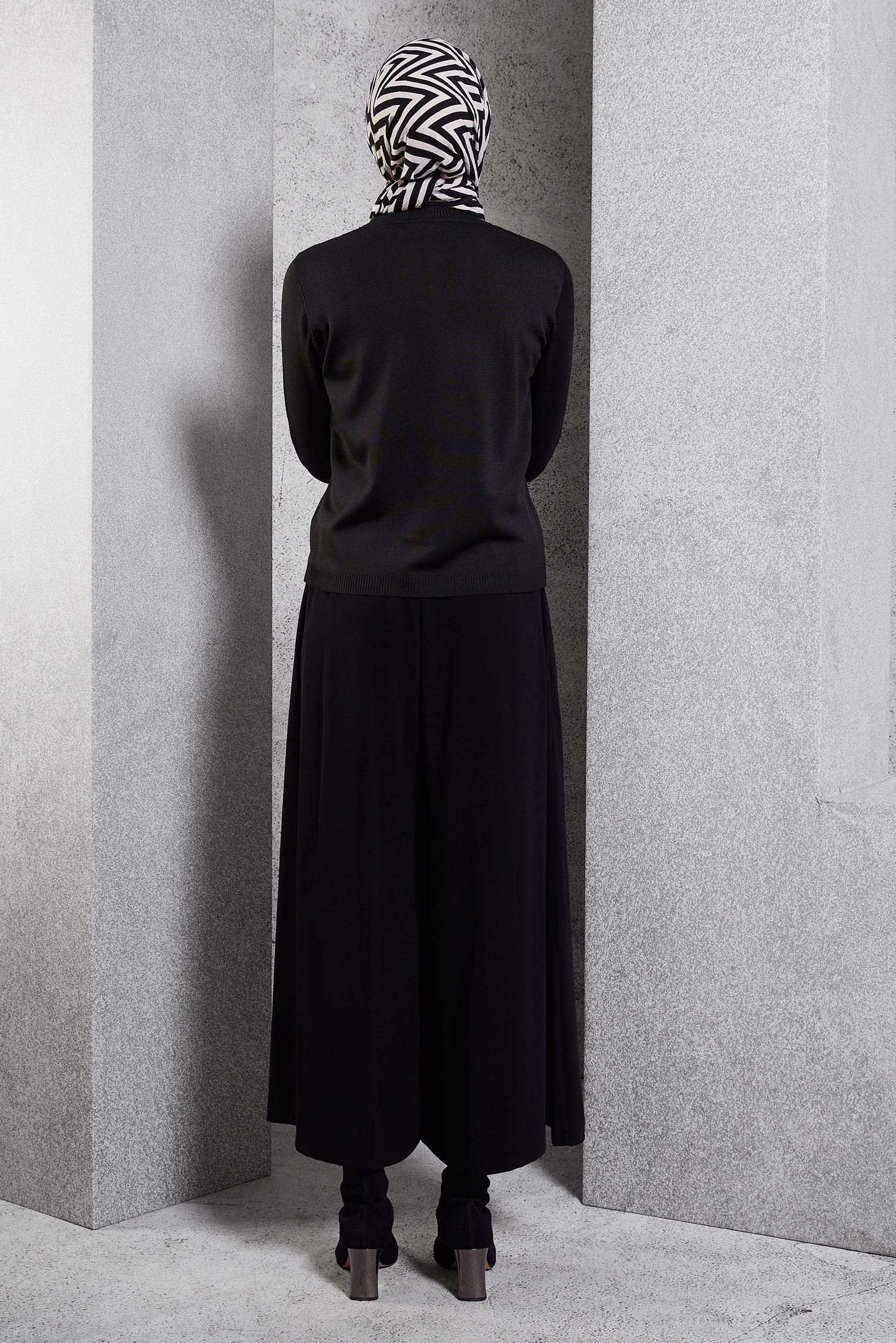 Tesettür giyim SİYAH DÜZ TRİKO KAZAK 45020