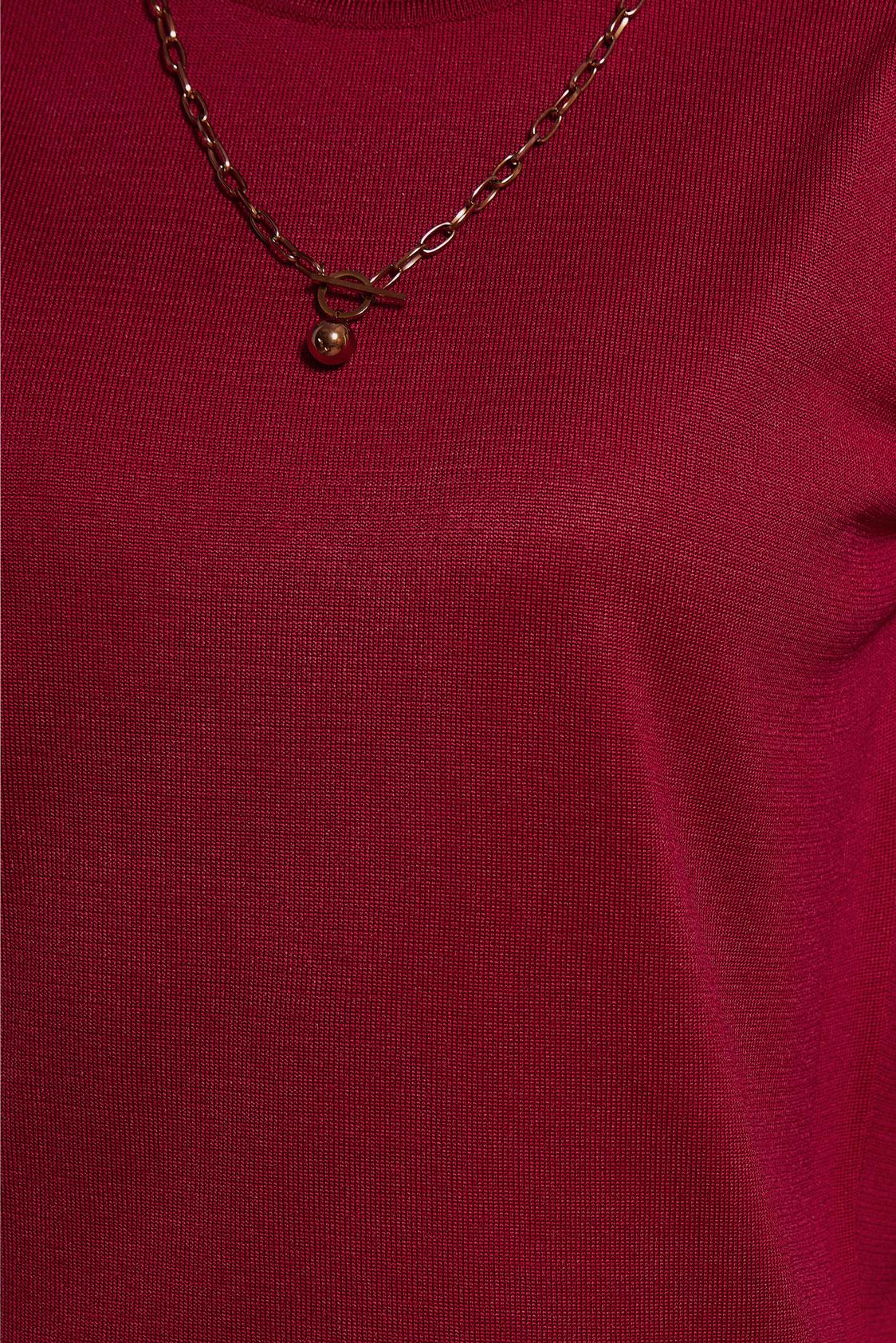 Tesettür giyim KIRMIZI DÜZ TRİKO KAZAK 45020