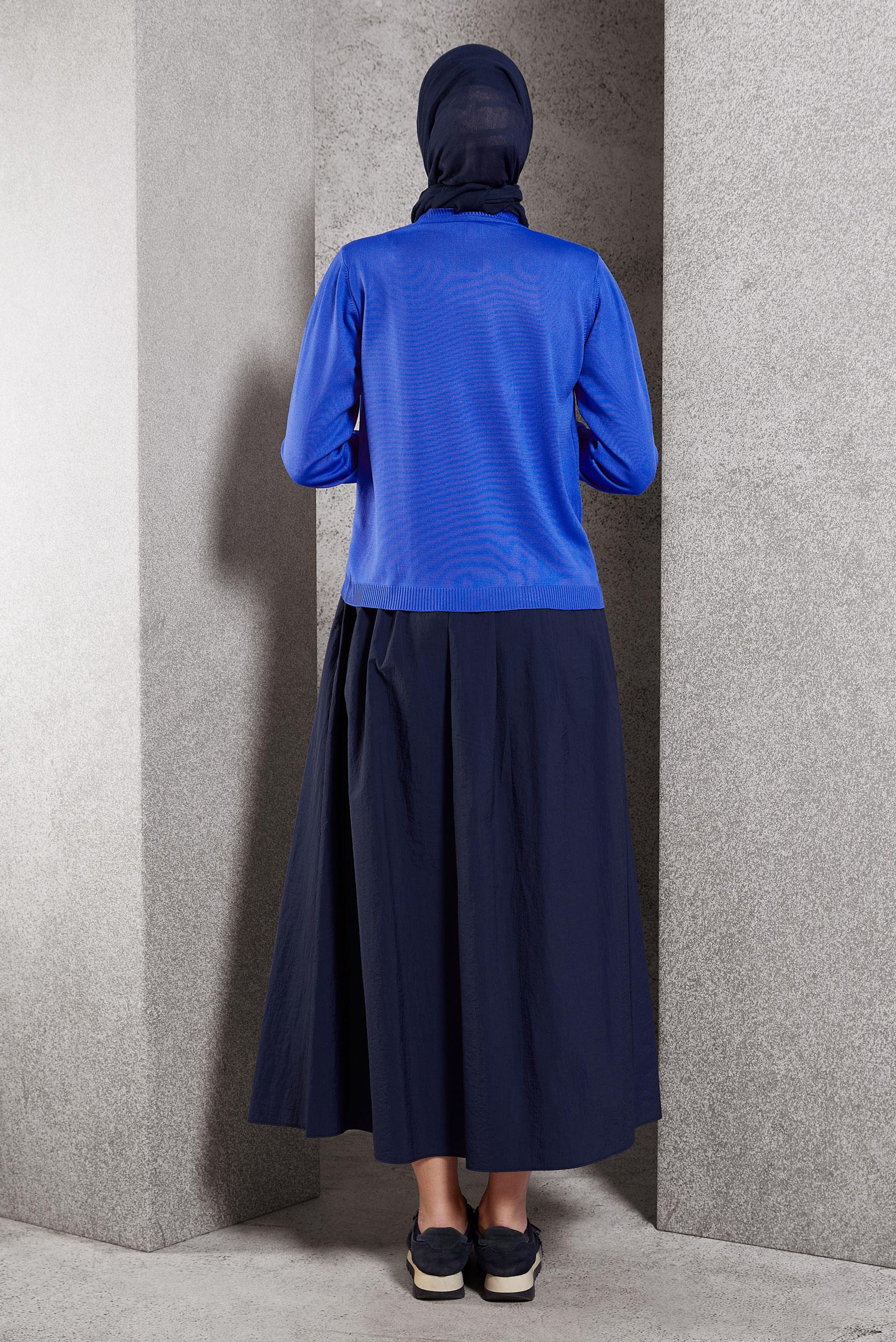 Tesettür giyim LACİVERT DÜZ TRİKO KAZAK 45020