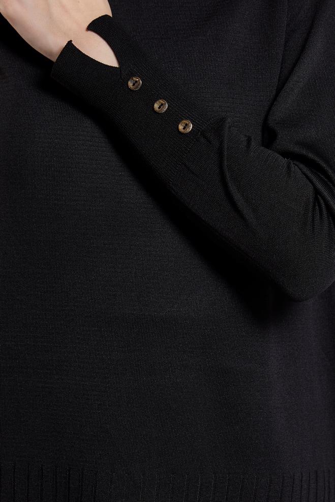 Tesettür giyim SİYAH TRİKO KAZAK 45021 - ALVİNA