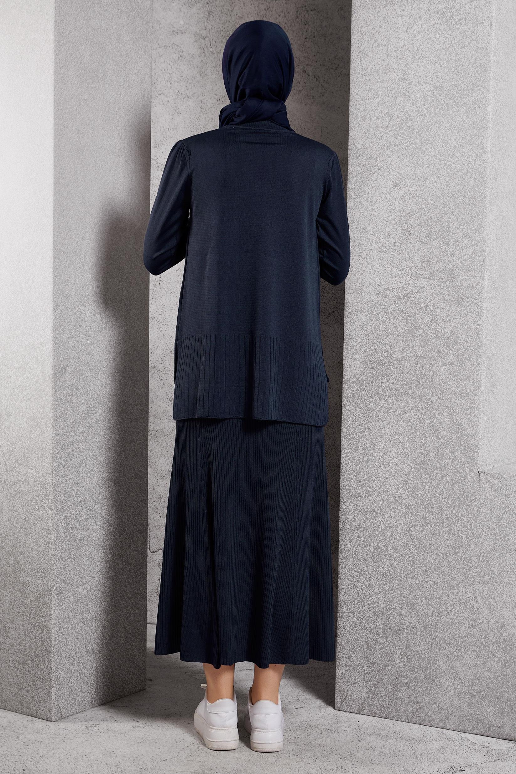 Tesettür giyim LACİVERT TRİKO KAZAK 45021