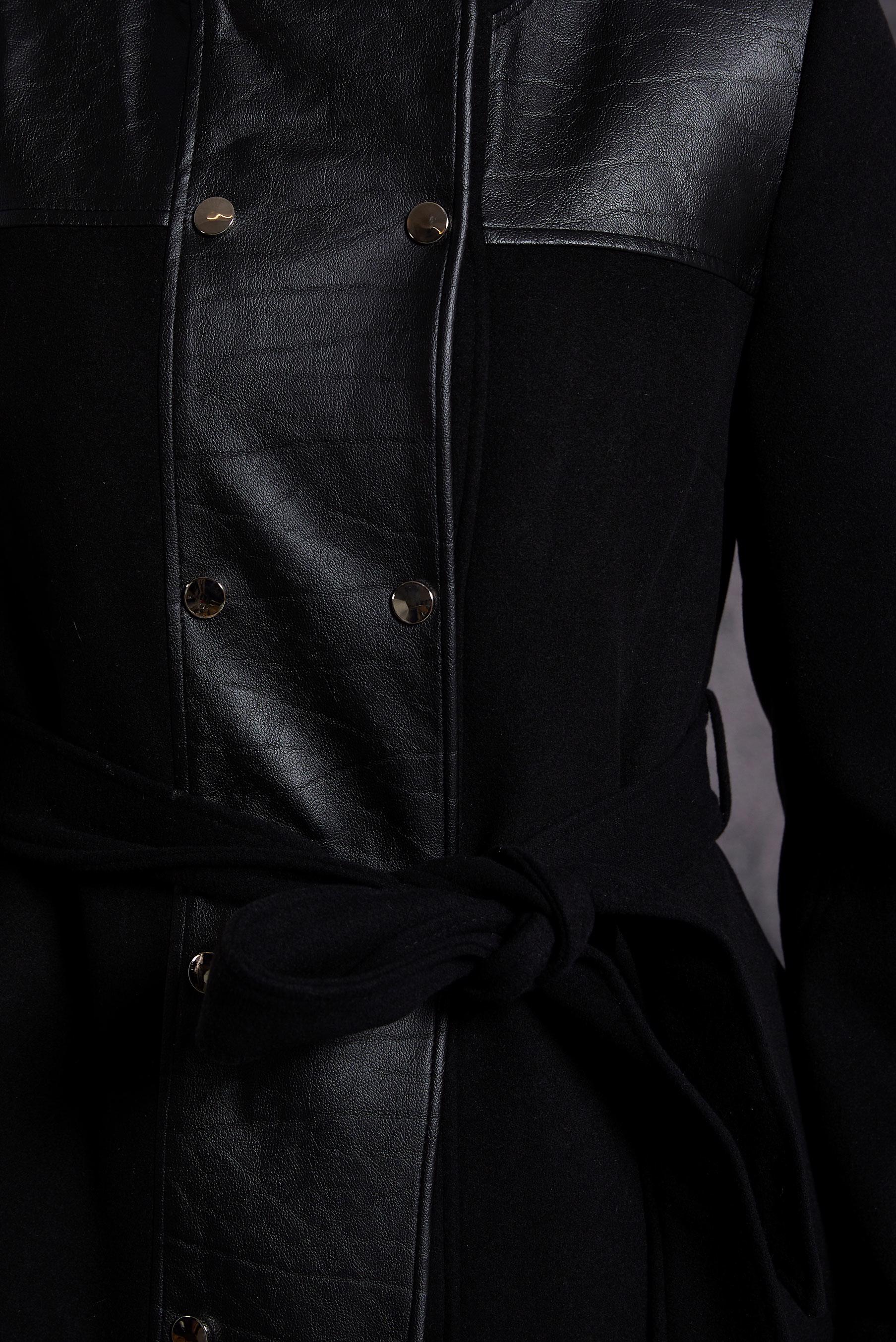 Tesettür giyim SİYAH KUŞAKLI MANTO 90568