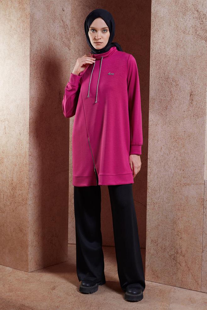 Vêtements hijab NOIR PANTALON EN MAILLE 70780 - ALVİNA