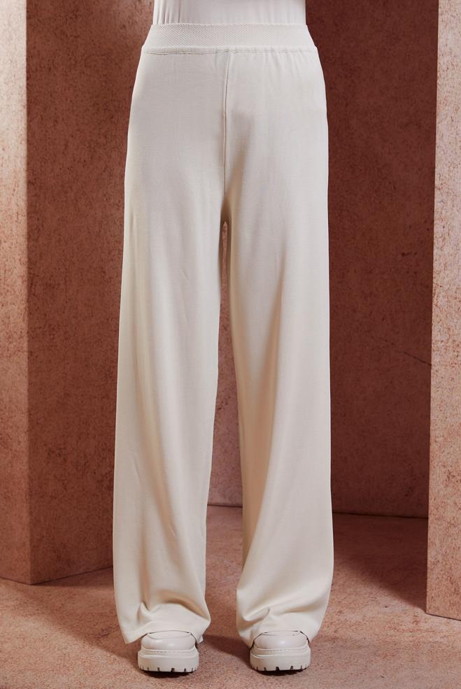 Vêtements hijab BEIGE PANTALON EN MAILLE 70780 - ALVİNA