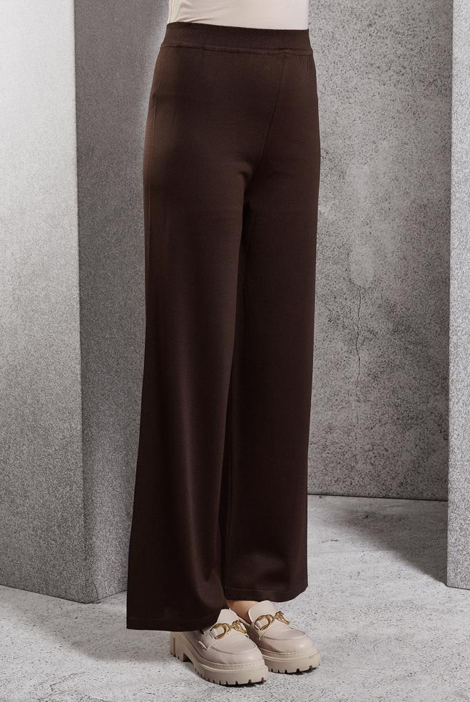Vêtements hijab BRUN PANTALON EN MAILLE 70780 - ALVİNA