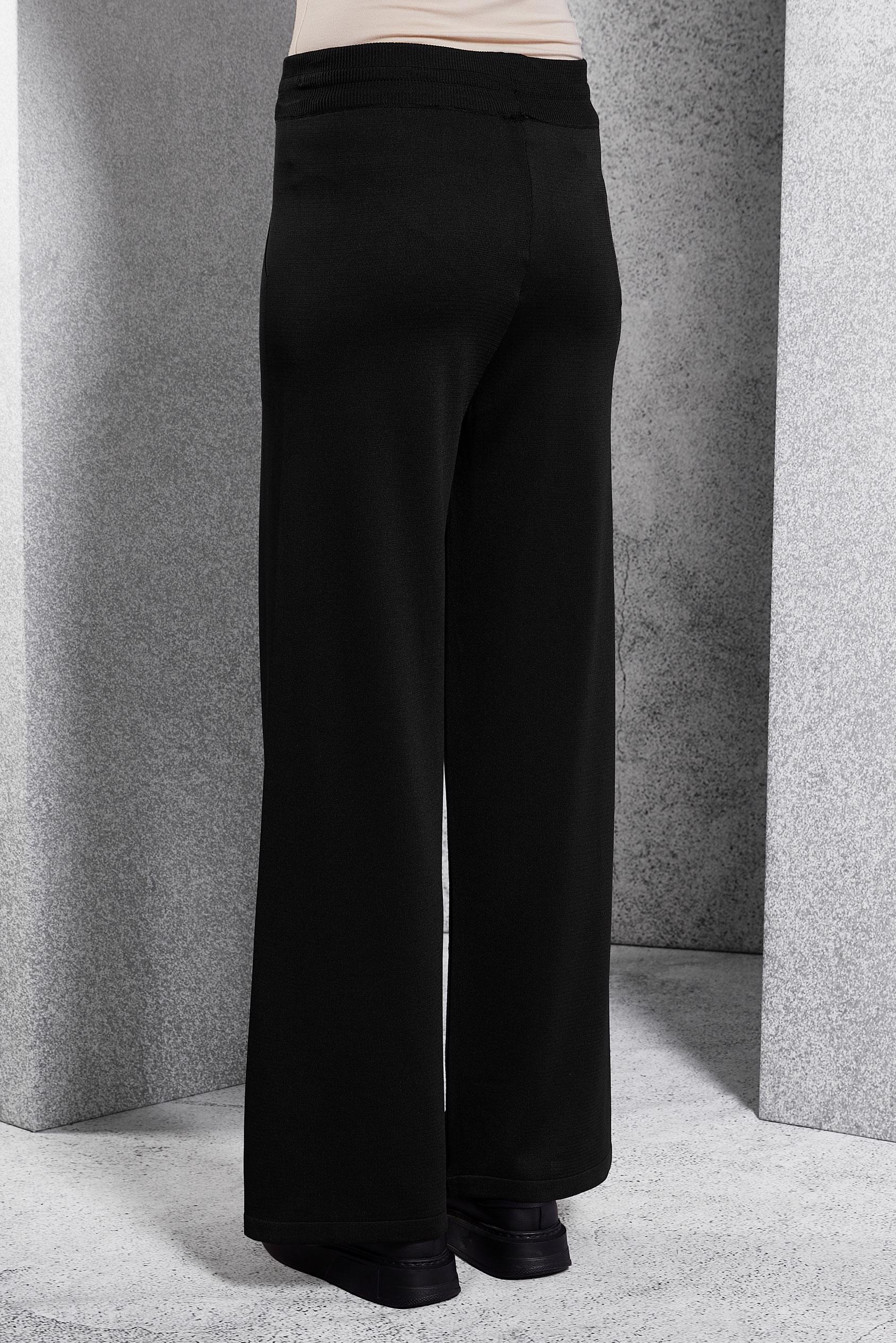 Vêtements hijab NOIR PANTALON EN TRICOT À TAILLE ÉLASTIQUE 70781