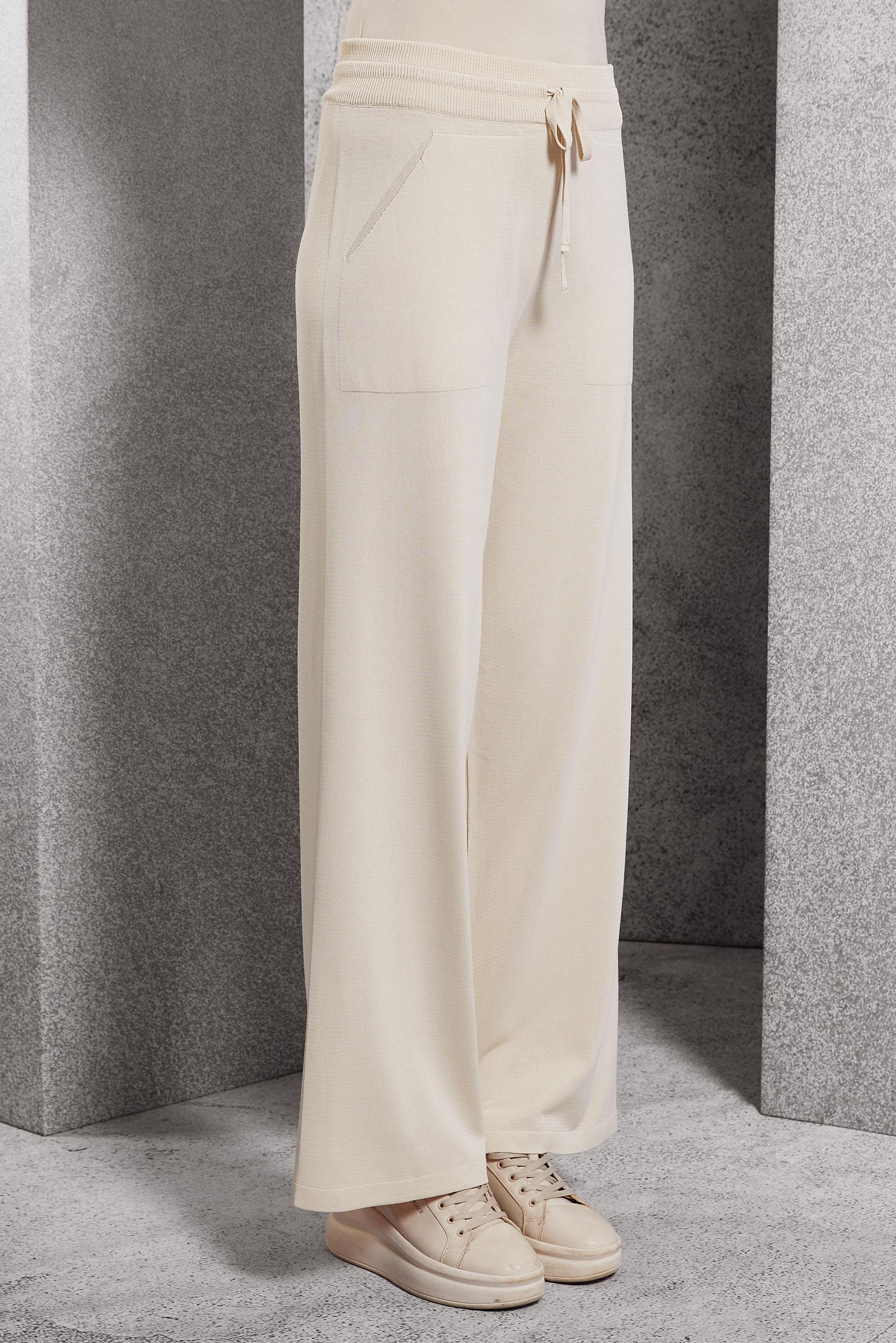 Vêtements hijab BEIGE PANTALON EN TRICOT À TAILLE ÉLASTIQUE 70781