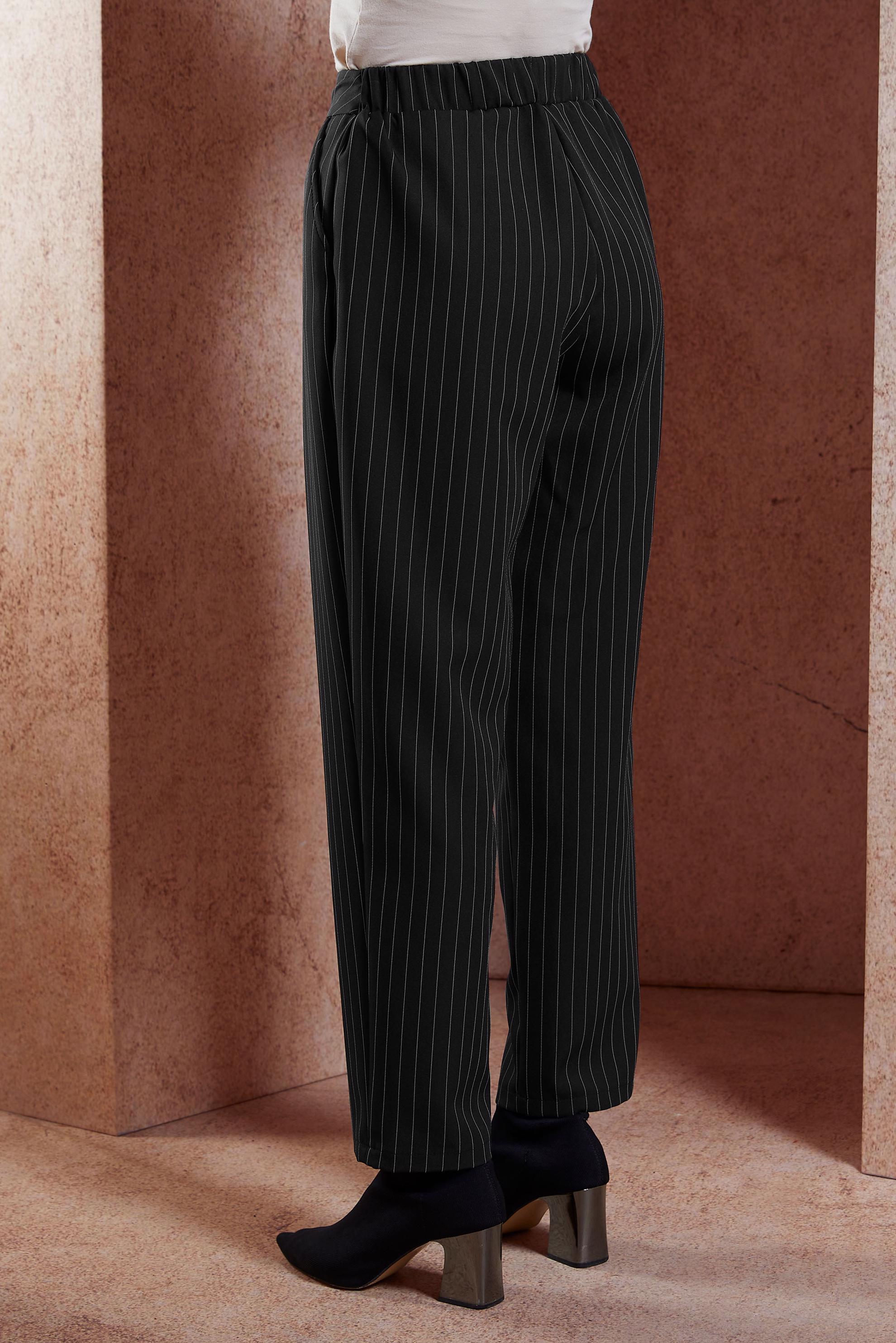 Vêtements hijab NOIR PANTALON À RAYURES 70782