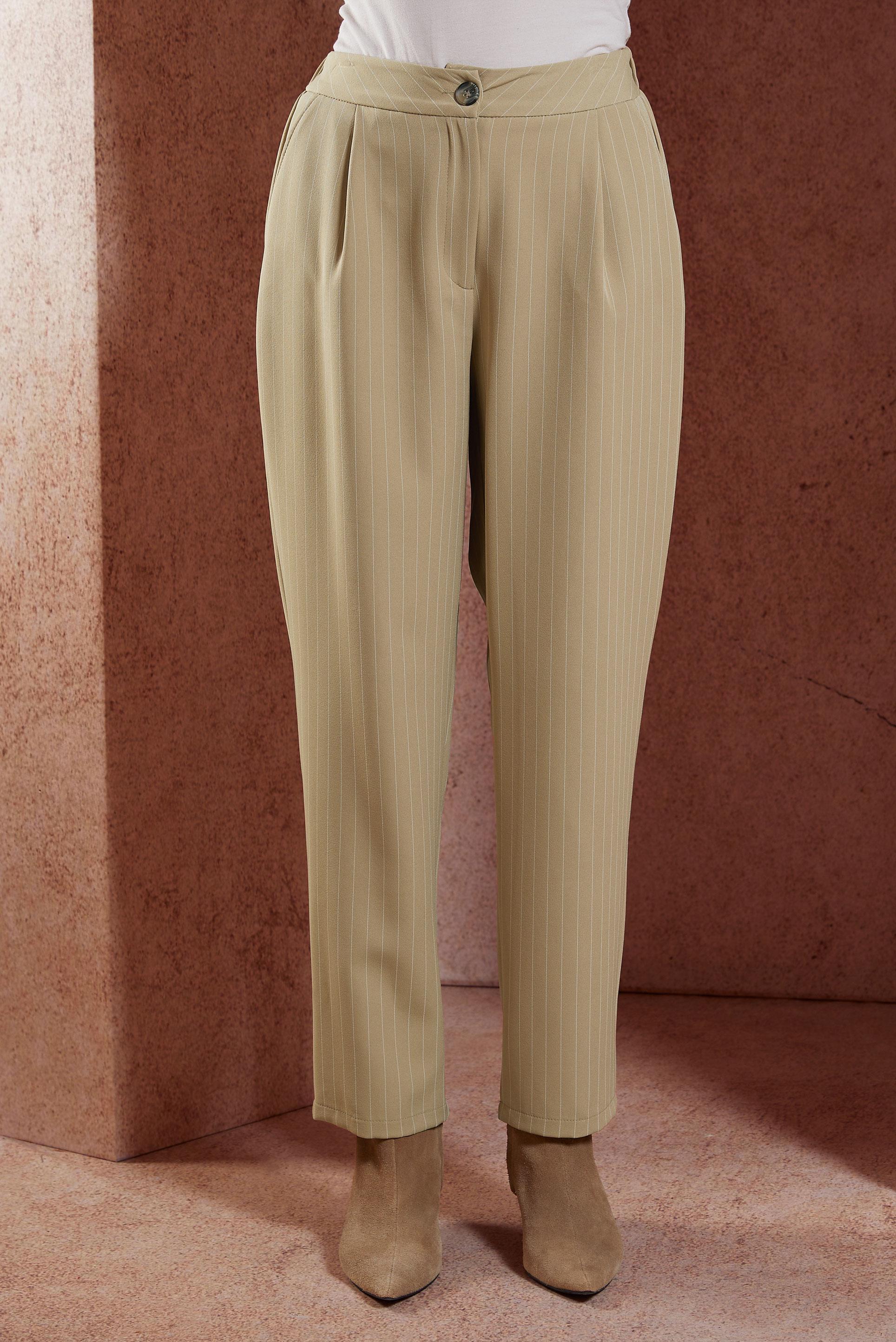 Vêtements hijab BRUN PANTALON À RAYURES 70782