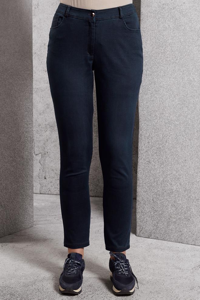 Vêtements hijab BLEU MARINE PANTALON EN JEAN À JAMBE SKINNY 70784 - ALVİNA