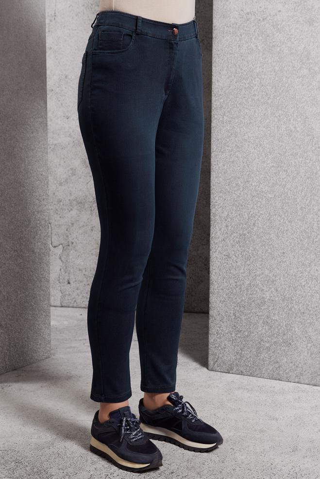Vêtements hijab BLEU MARINE PANTALON EN JEAN À JAMBE SKINNY 70784 - ALVİNA