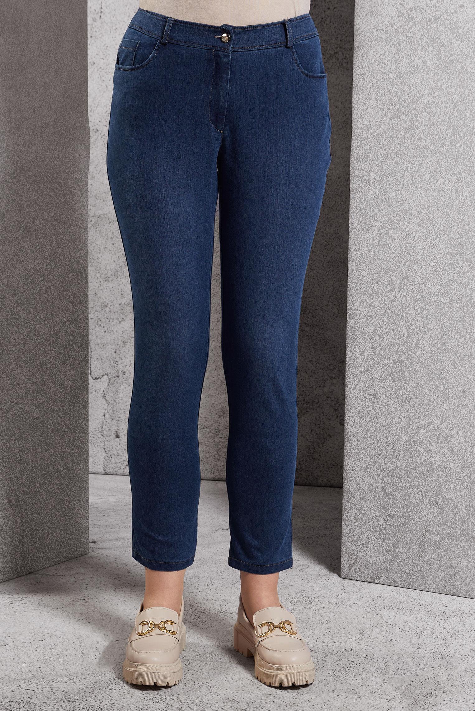 Vêtements hijab BLEU MARINE PANTALON EN JEAN À JAMBE SKINNY 70784