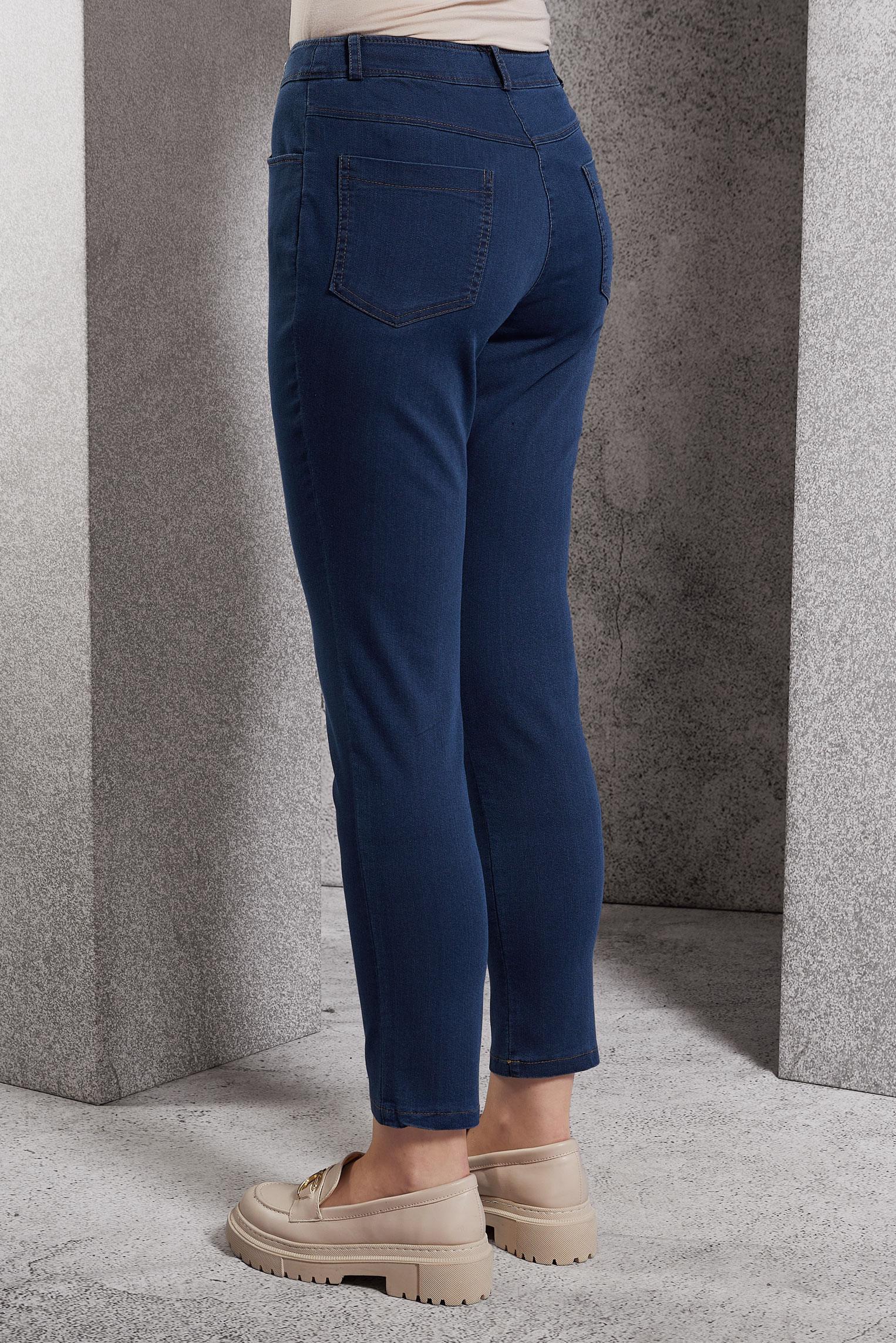 Vêtements hijab BLEU MARINE PANTALON EN JEAN À JAMBE SKINNY 70784