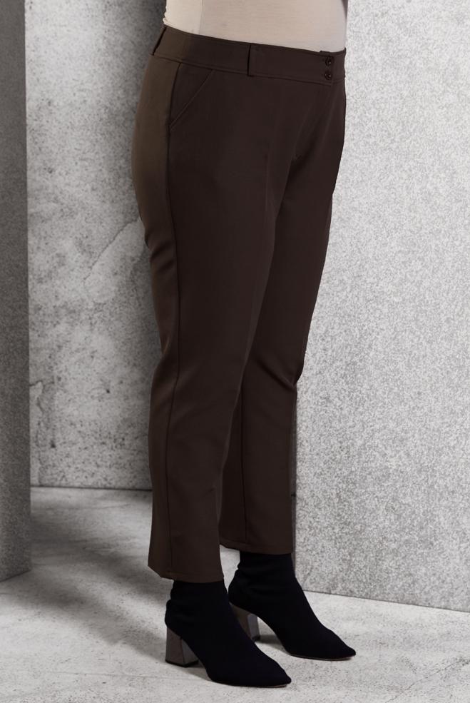 Vêtements hijab BRUN PANTALON COUPE DROITE 70785 - ALVİNA