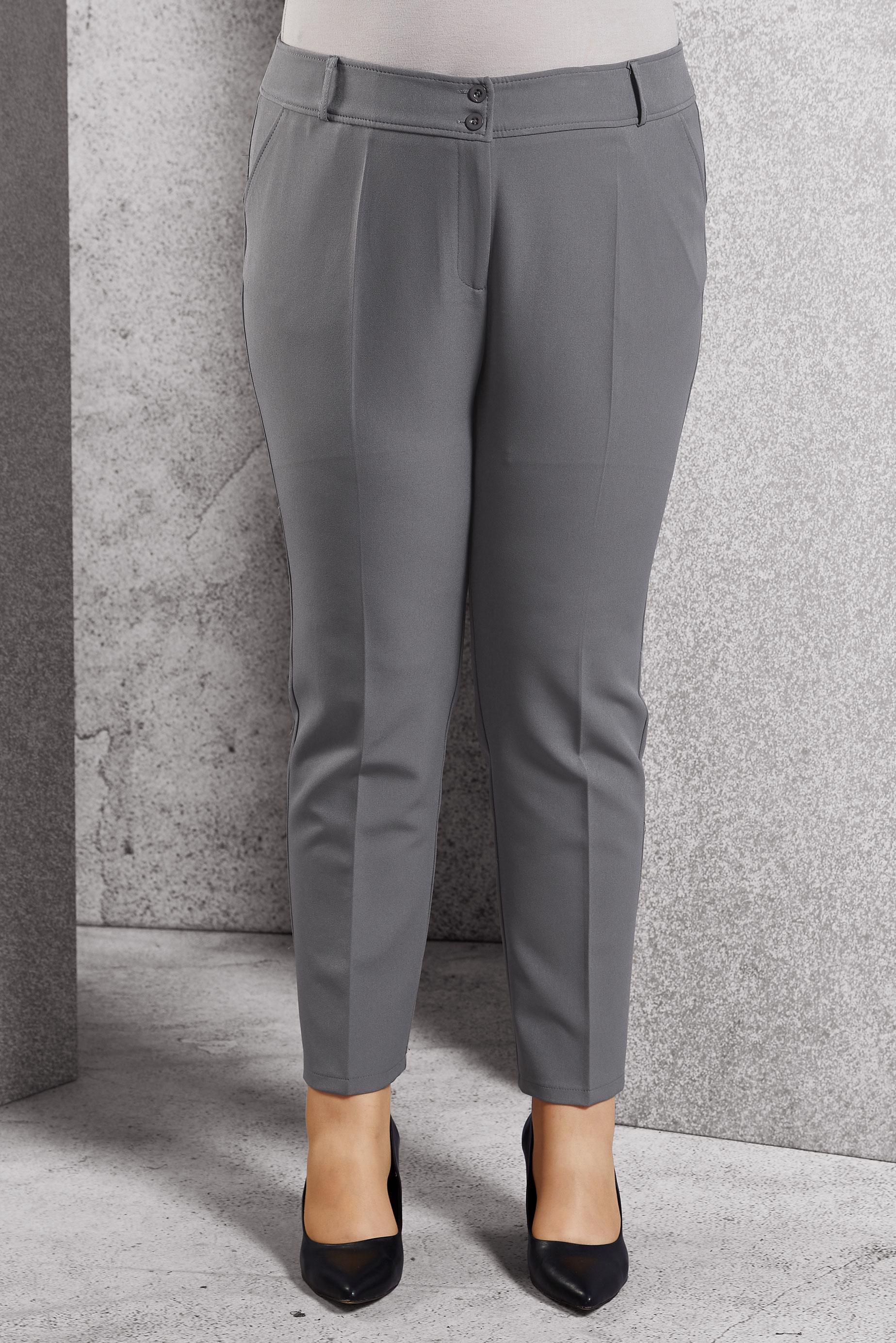 Vêtements hijab GRIS PANTALON COUPE DROITE 70785