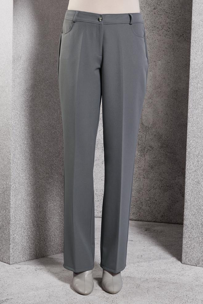 Vêtements hijab GRIS PANTALON TAILLE HAUTE 70786 - ALVİNA