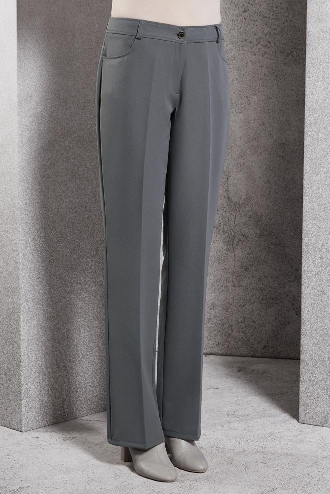 Vêtements hijab GRIS PANTALON TAILLE HAUTE 70786 - ALVİNA