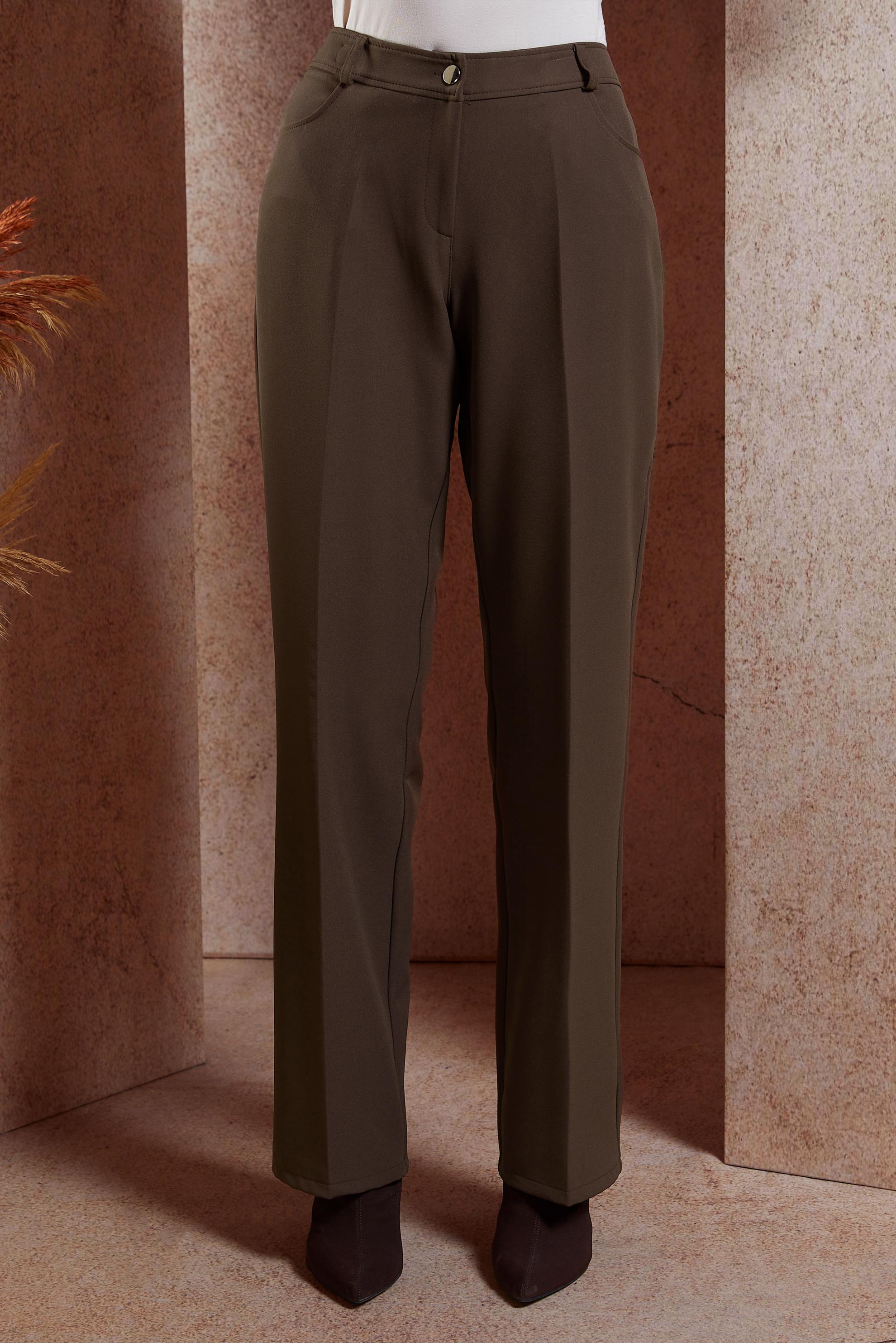 Tesettür giyim KAHVE YÜKSEK BEL PANTOLON 70786