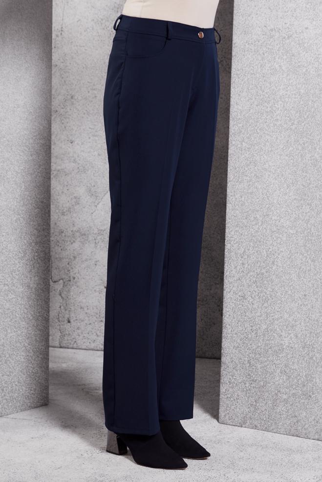 Vêtements hijab BLEU MARINE PANTALON TAILLE HAUTE 70786 - ALVİNA