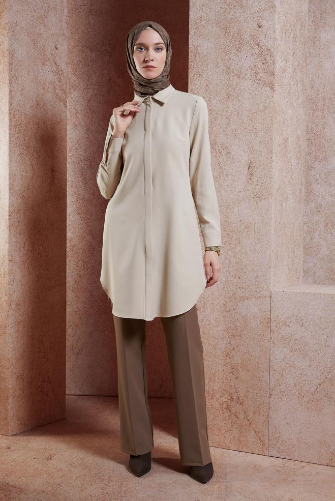 Vêtements hijab VISON PANTALON TAILLE HAUTE 70786 - ALVİNA