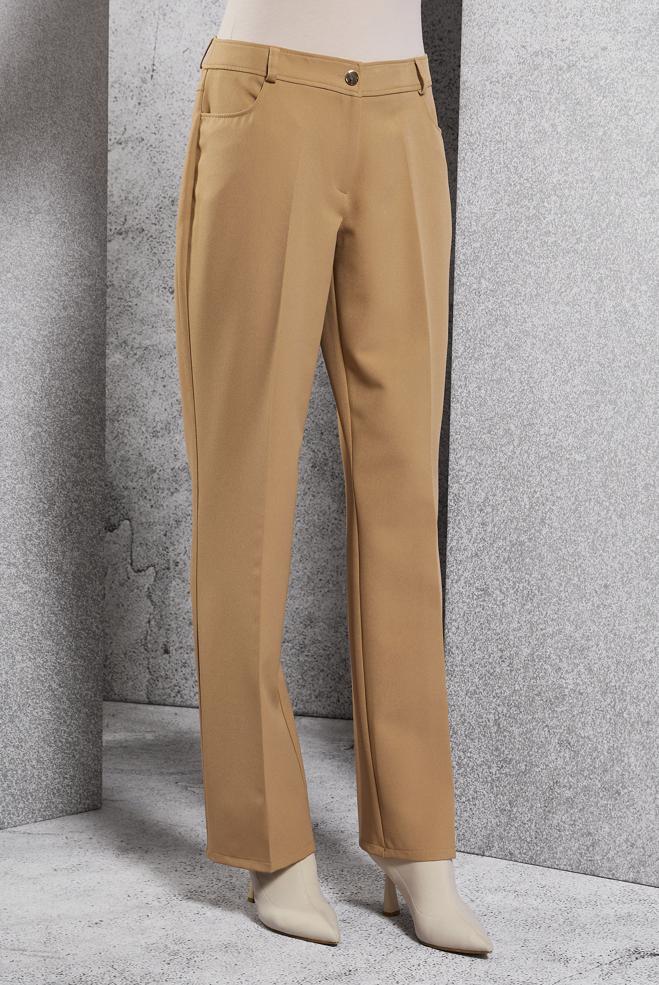 Vêtements hijab BRUN PANTALON TAILLE HAUTE 70786 - ALVİNA