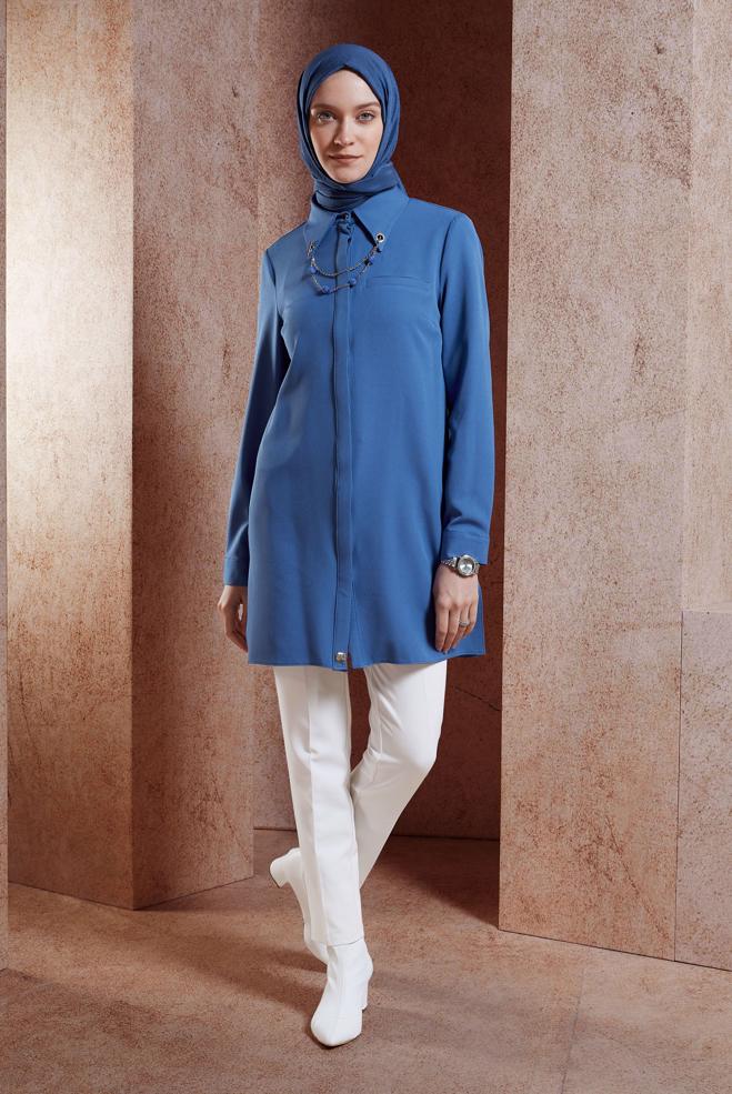 Vêtements hijab BLANC PANTALON À JAMBE SKINNY 70787 - ALVİNA