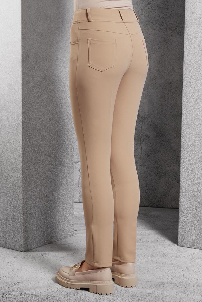 Vêtements hijab BEIGE PANTALON À JAMBE SKINNY 70787 - ALVİNA