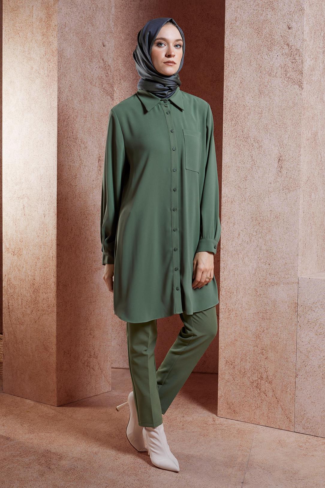 Vêtements hijab KAKI PANTALON À JAMBE SKINNY 70787