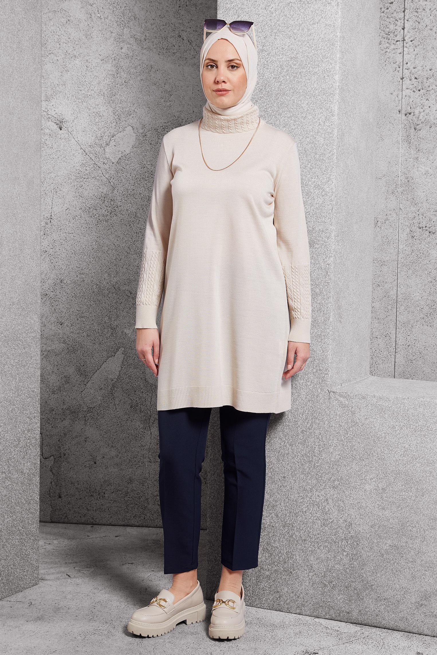 Tesettür giyim LACİVERT DAR PAÇA PANTOLON 70787