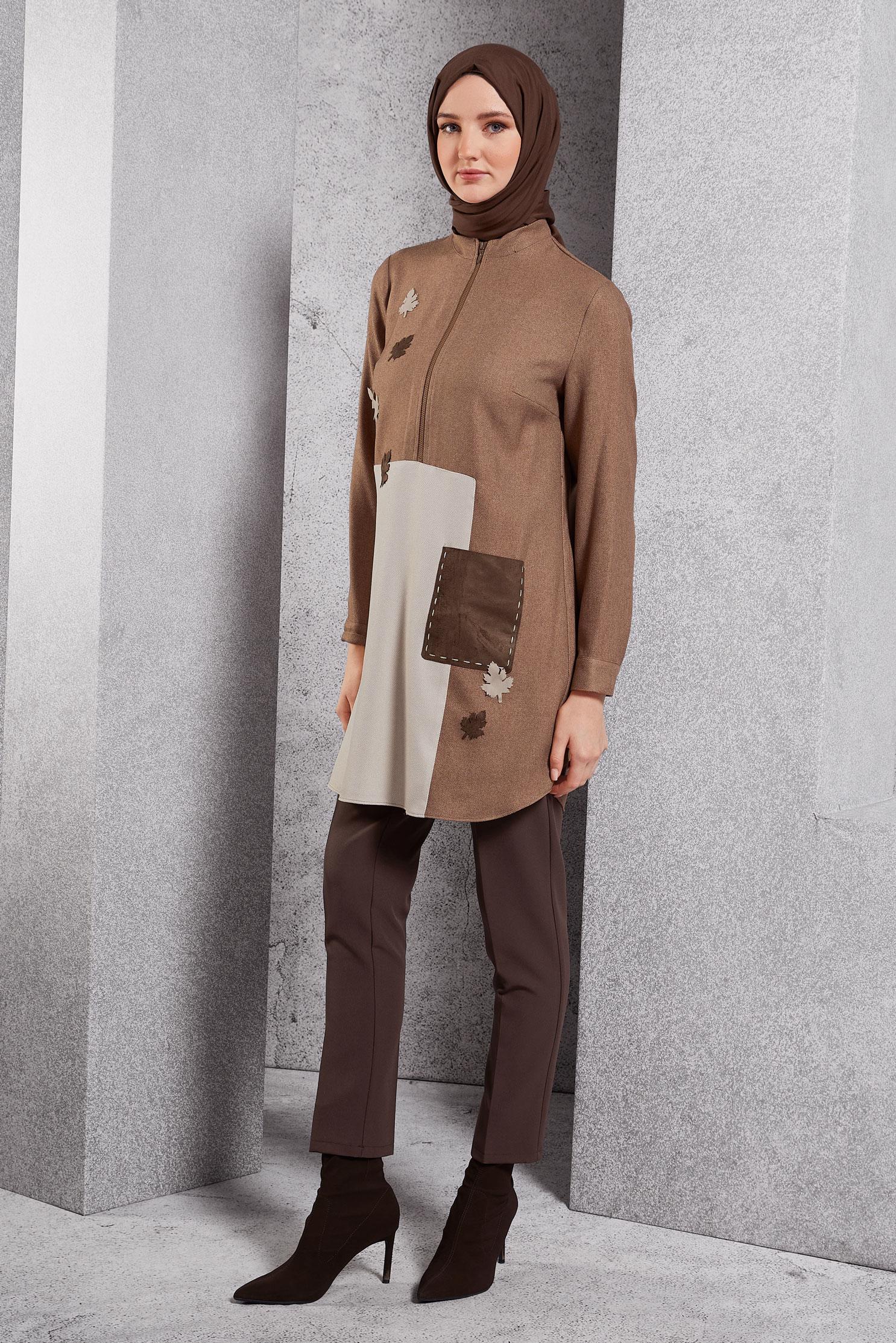 Vêtements hijab BRUN PANTALON À JAMBE SKINNY 70788