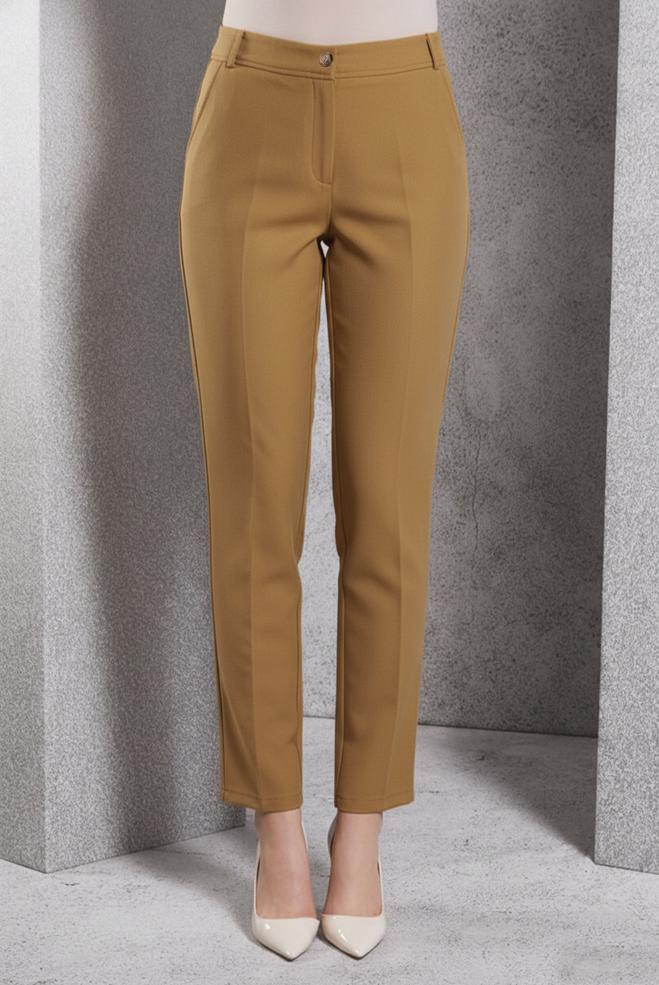 Tesettür giyim KAHVE DAR PAÇA PANTOLON 70788 - ALVİNA