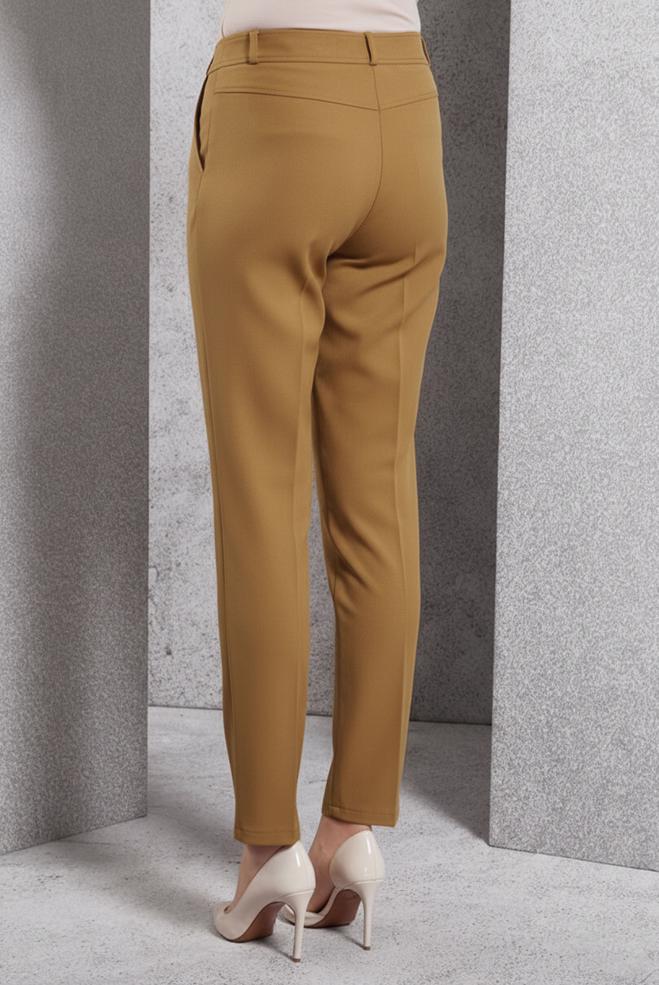Tesettür giyim KAHVE DAR PAÇA PANTOLON 70788 - ALVİNA