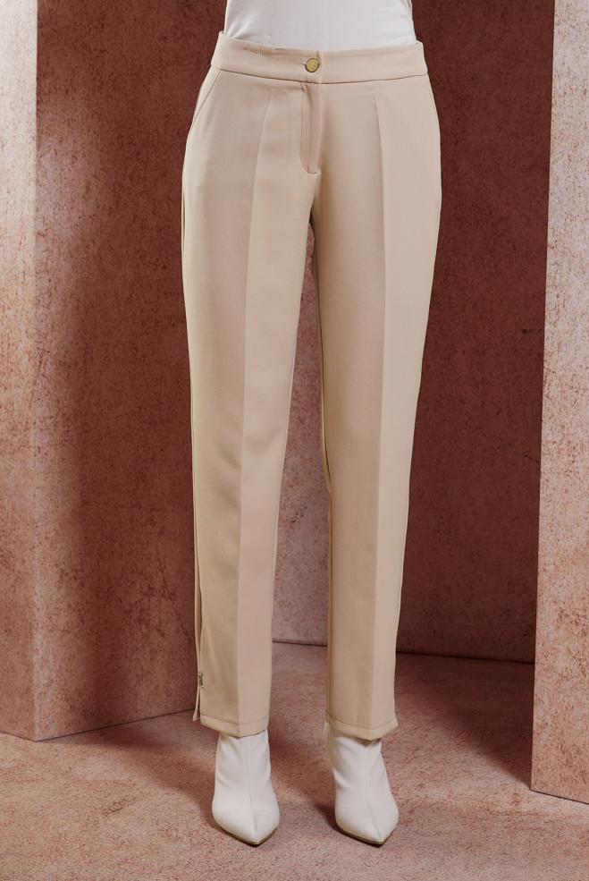 Vêtements hijab BEIGE PANTALON À JAMBE SKINNY 70789 - ALVİNA