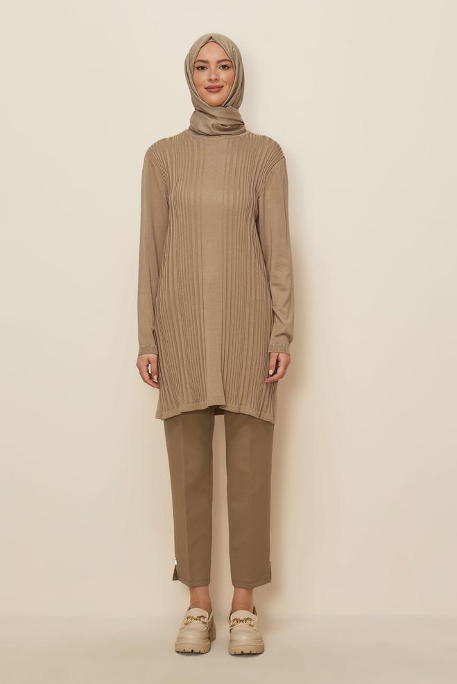 Hijab clothing BEIGE SKINNY LEG PANTS 70789 - ALVİNA