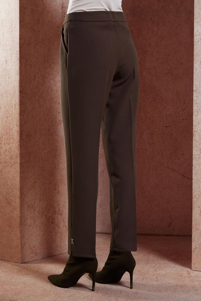 Vêtements hijab BRUN PANTALON À JAMBE SKINNY 70789 - ALVİNA