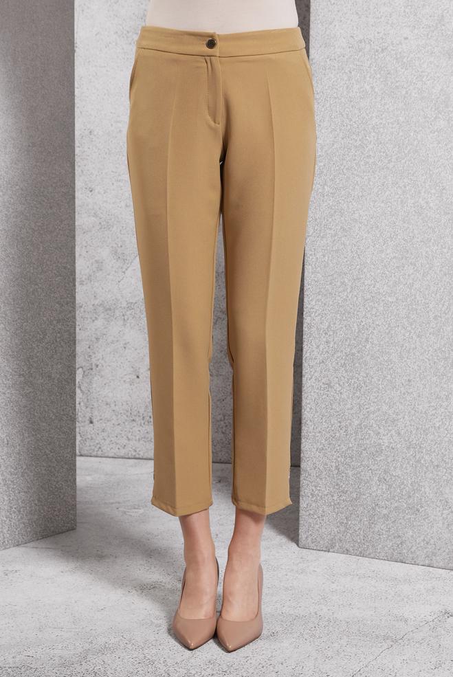 Vêtements hijab BRUN PANTALON À JAMBE SKINNY 70789 - ALVİNA