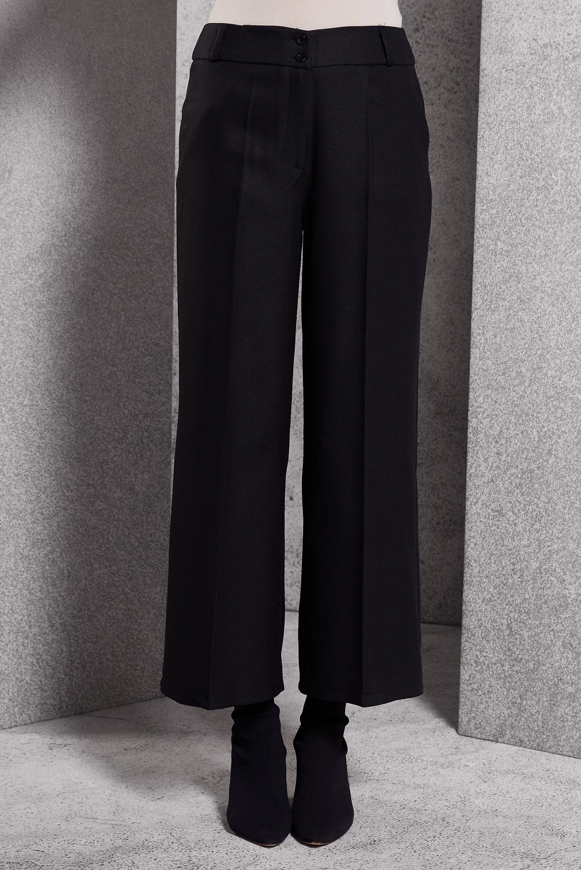 Tesettür giyim SİYAH GENİŞ PAÇA PANTOLON 70790