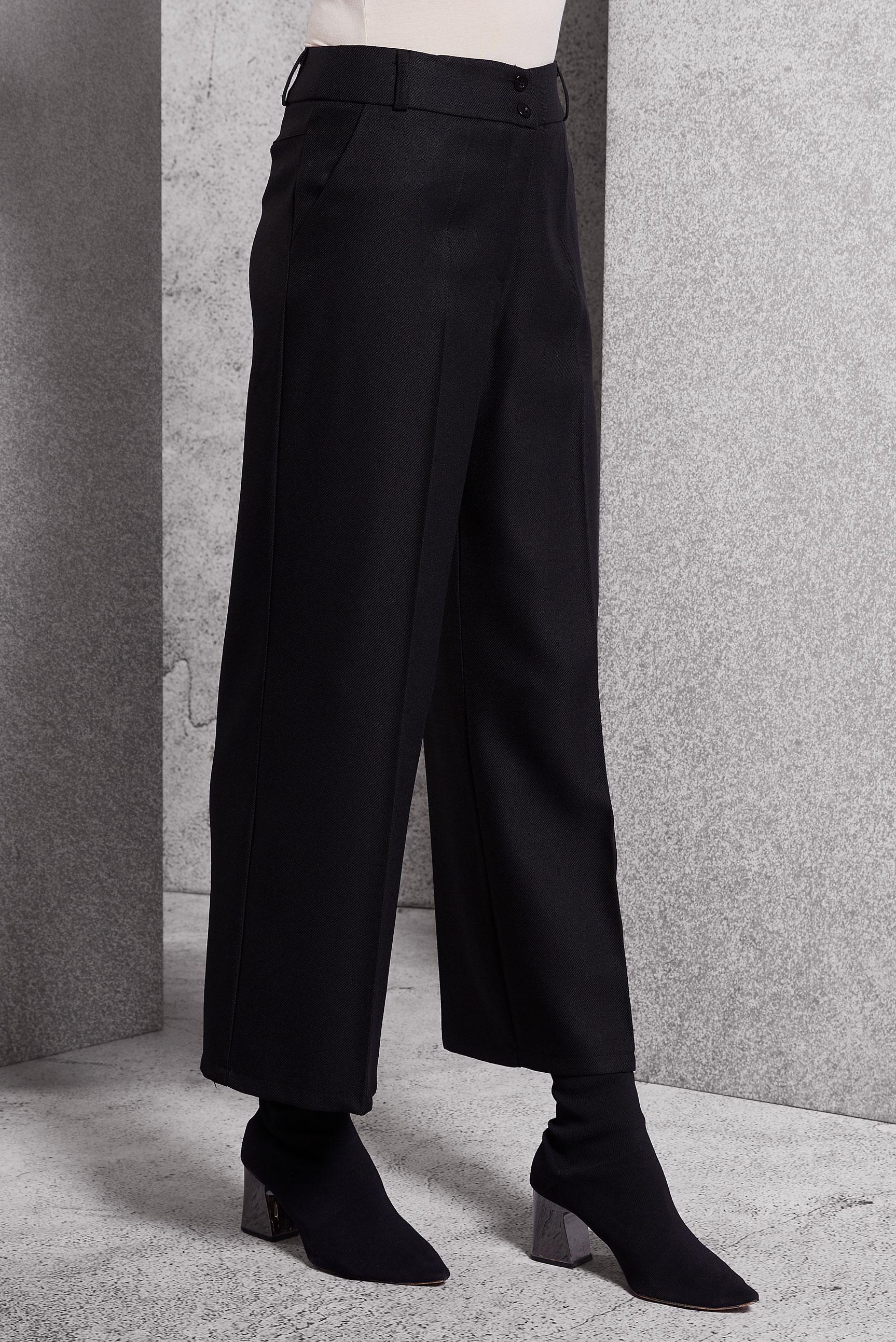 Tesettür giyim SİYAH GENİŞ PAÇA PANTOLON 70790