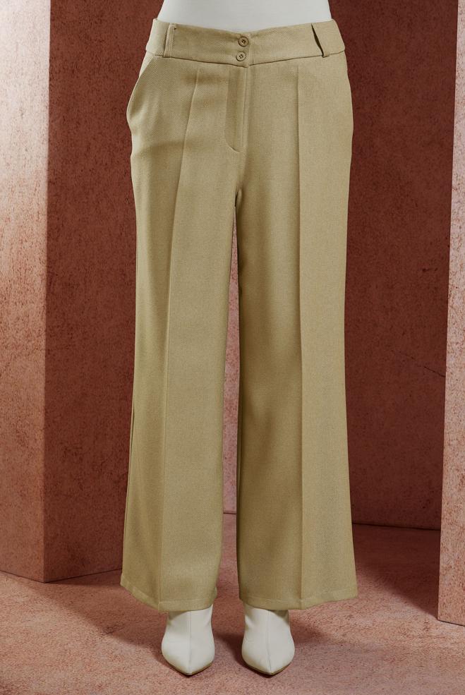 Vêtements hijab BEIGE PANTALON À JAMBES LARGES 70790 - ALVİNA