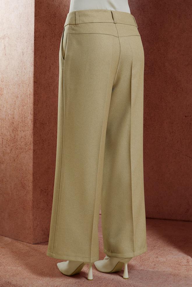 Vêtements hijab BEIGE PANTALON À JAMBES LARGES 70790 - ALVİNA