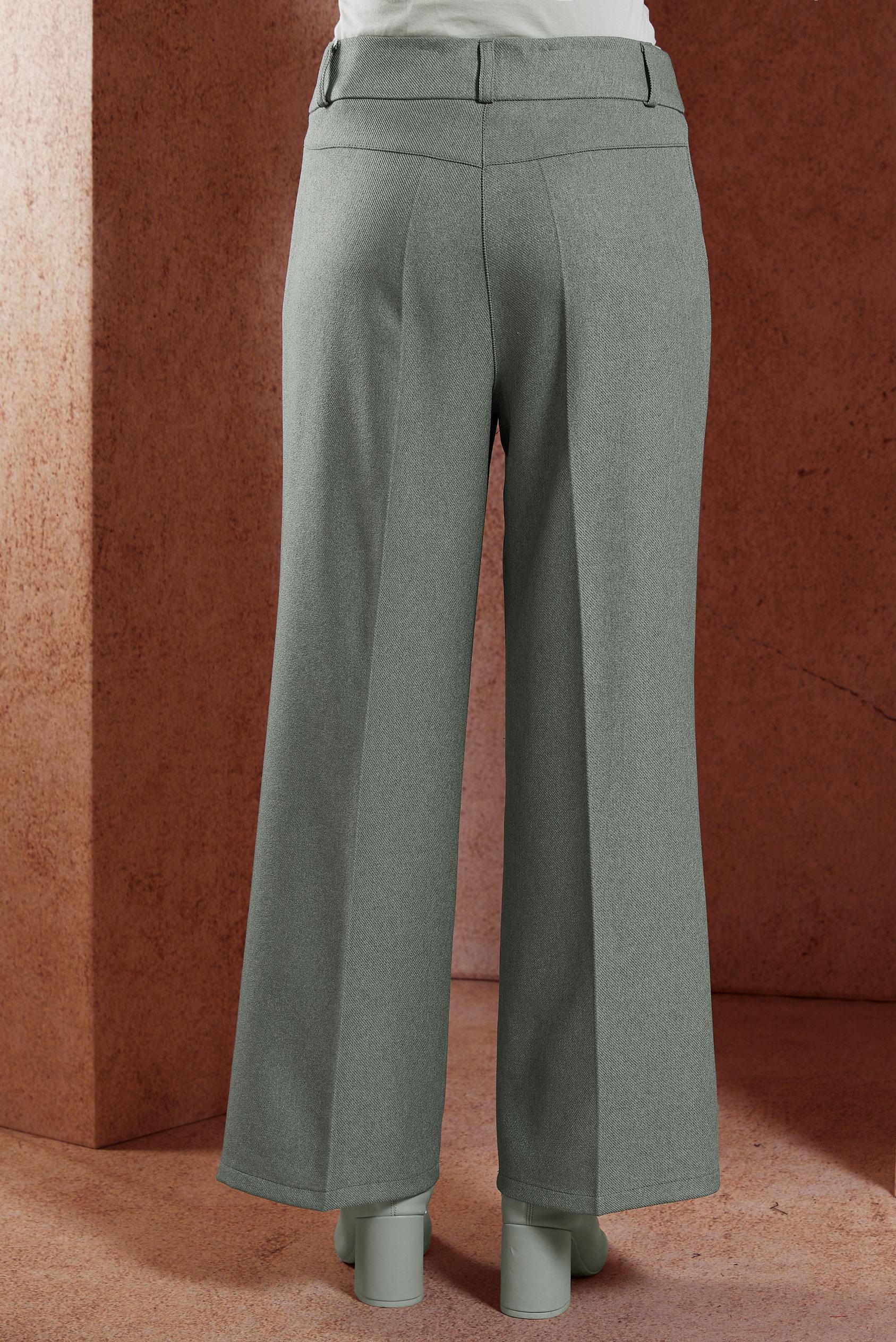 Tesettür giyim GRİ GENİŞ PAÇA PANTOLON 70790