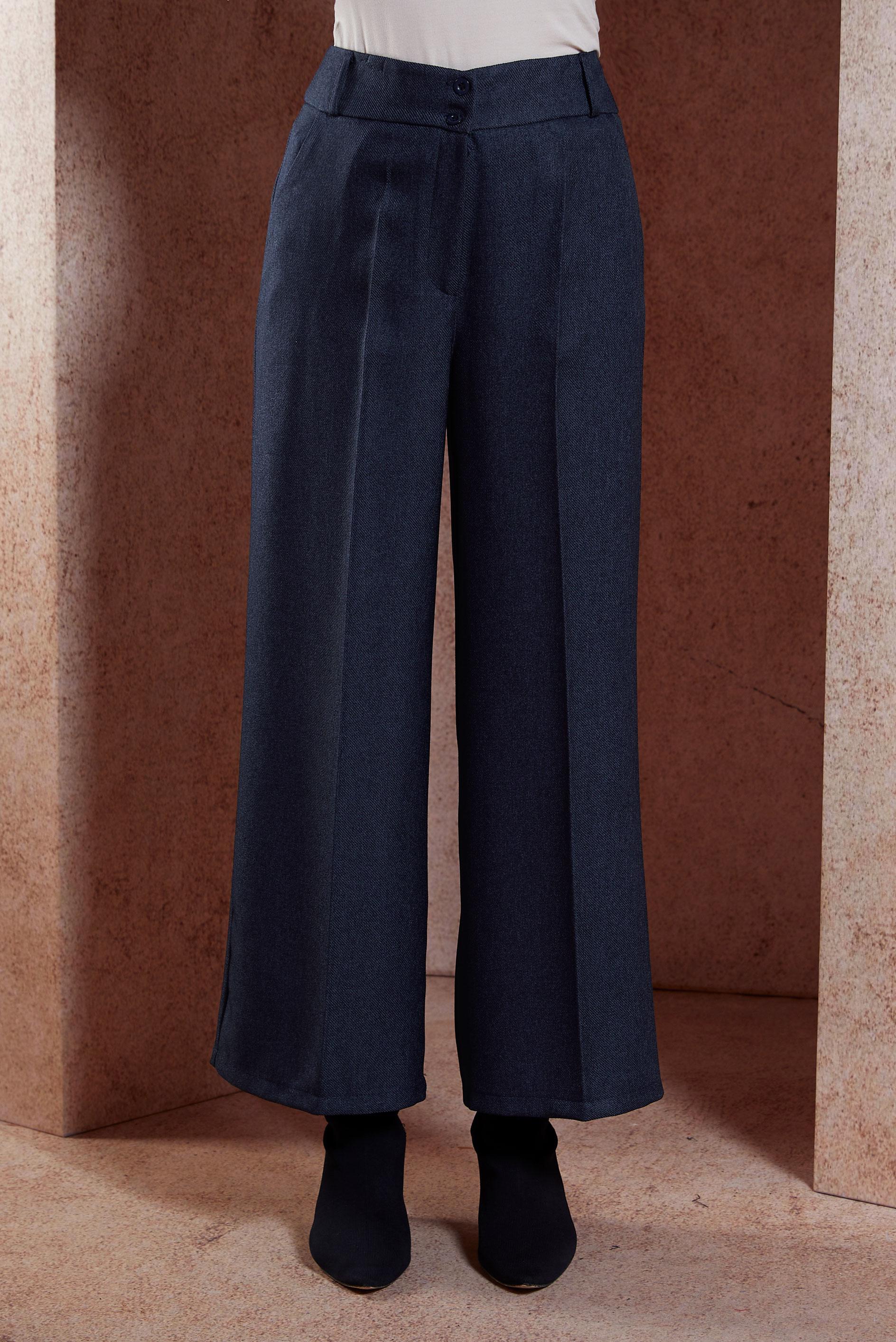 Tesettür giyim LACİVERT GENİŞ PAÇA PANTOLON 70790