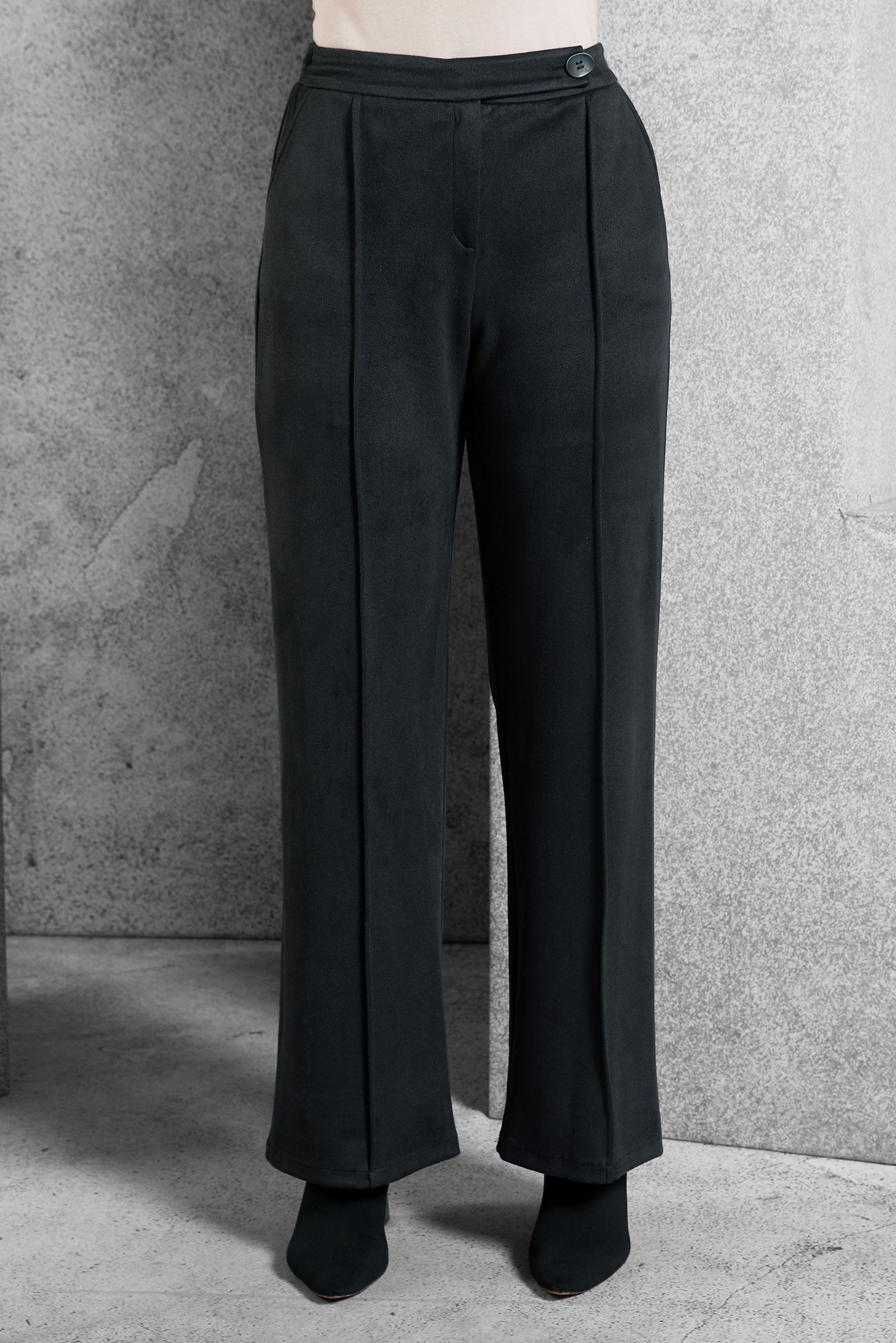 Vêtements hijab NOIR PANTALON À TAILLE ÉLASTIQUE 70791