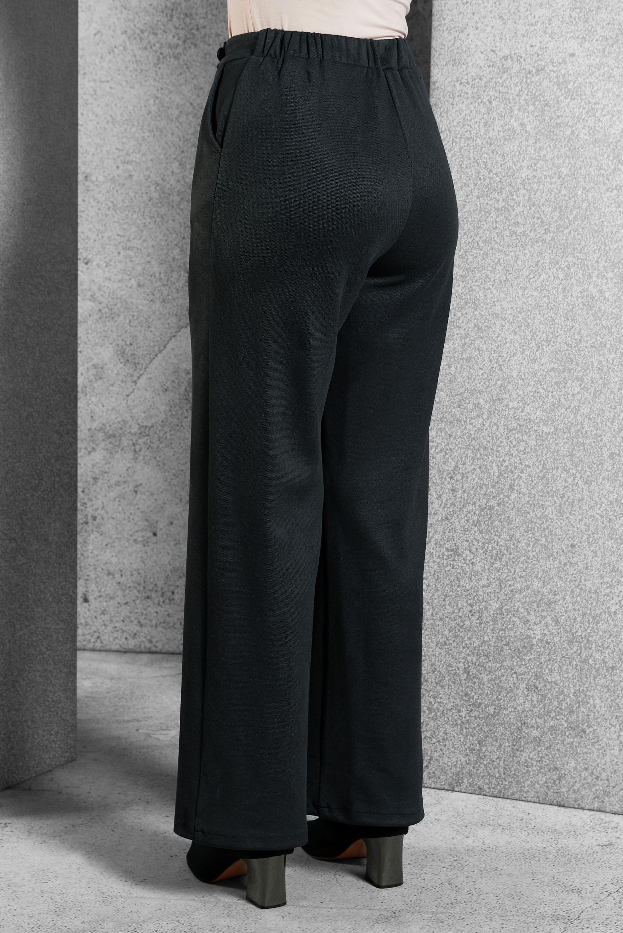 Vêtements hijab NOIR PANTALON À TAILLE ÉLASTIQUE 70791