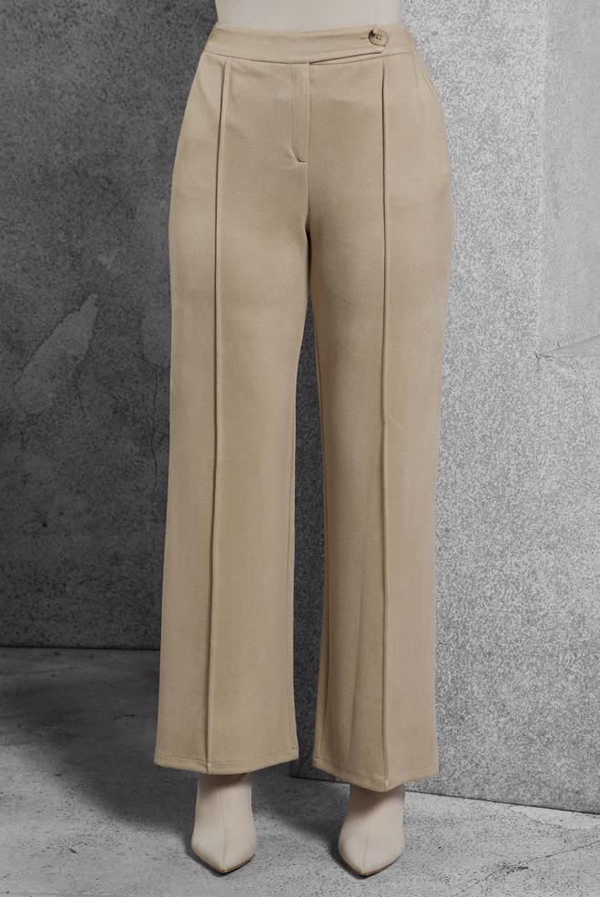 Vêtements hijab BEIGE PANTALON À TAILLE ÉLASTIQUE 70791 - ALVİNA