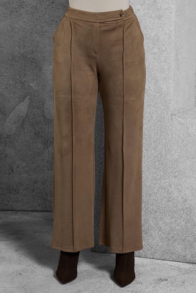 Vêtements hijab VISON PANTALON À TAILLE ÉLASTIQUE 70791 - ALVİNA