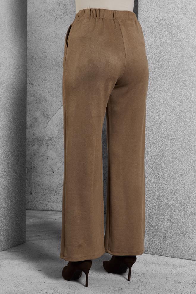 Vêtements hijab VISON PANTALON À TAILLE ÉLASTIQUE 70791 - ALVİNA